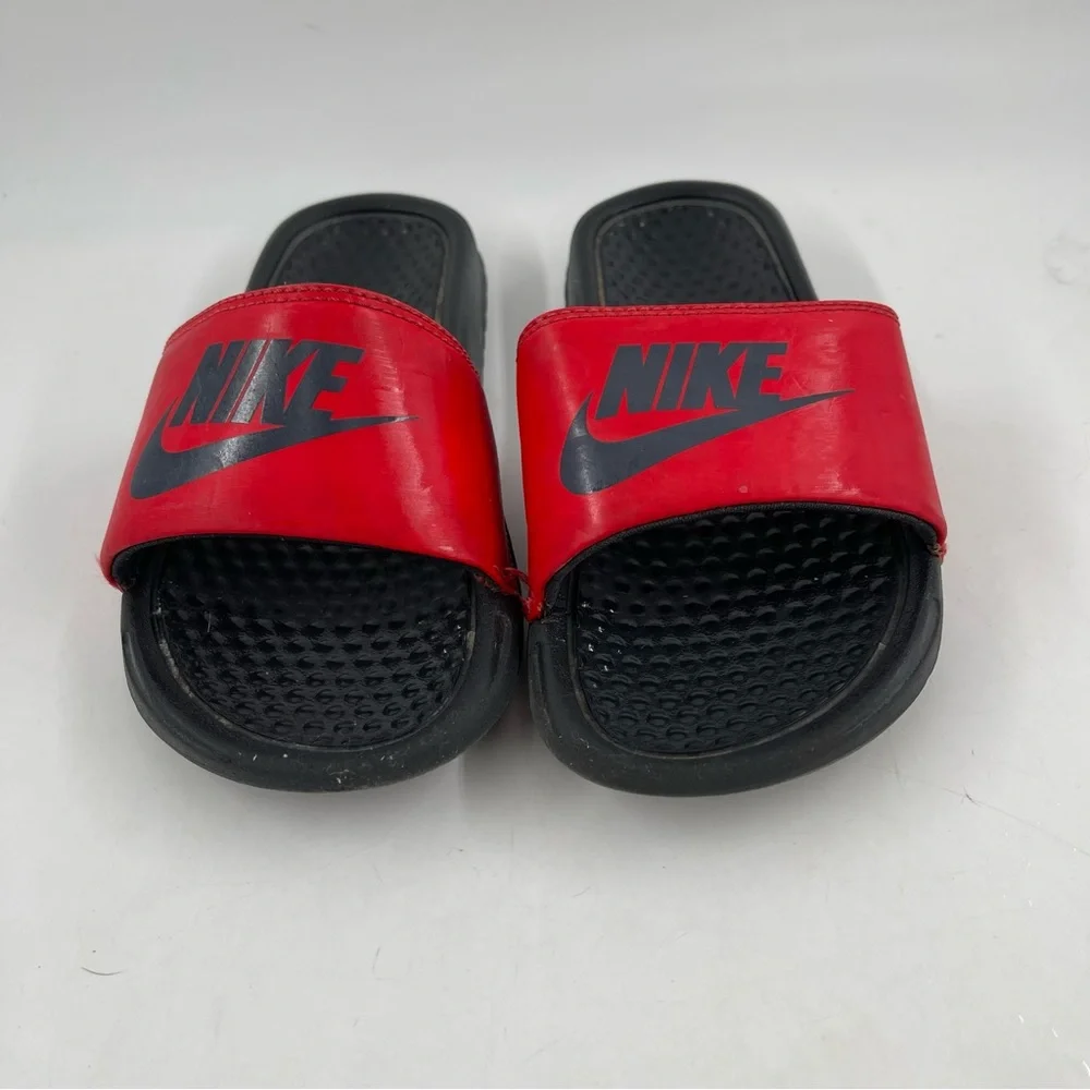 Nike Red and Black Kids Slide Sandals